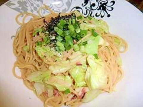 簡単さっぱり和風イカの塩辛パスタ